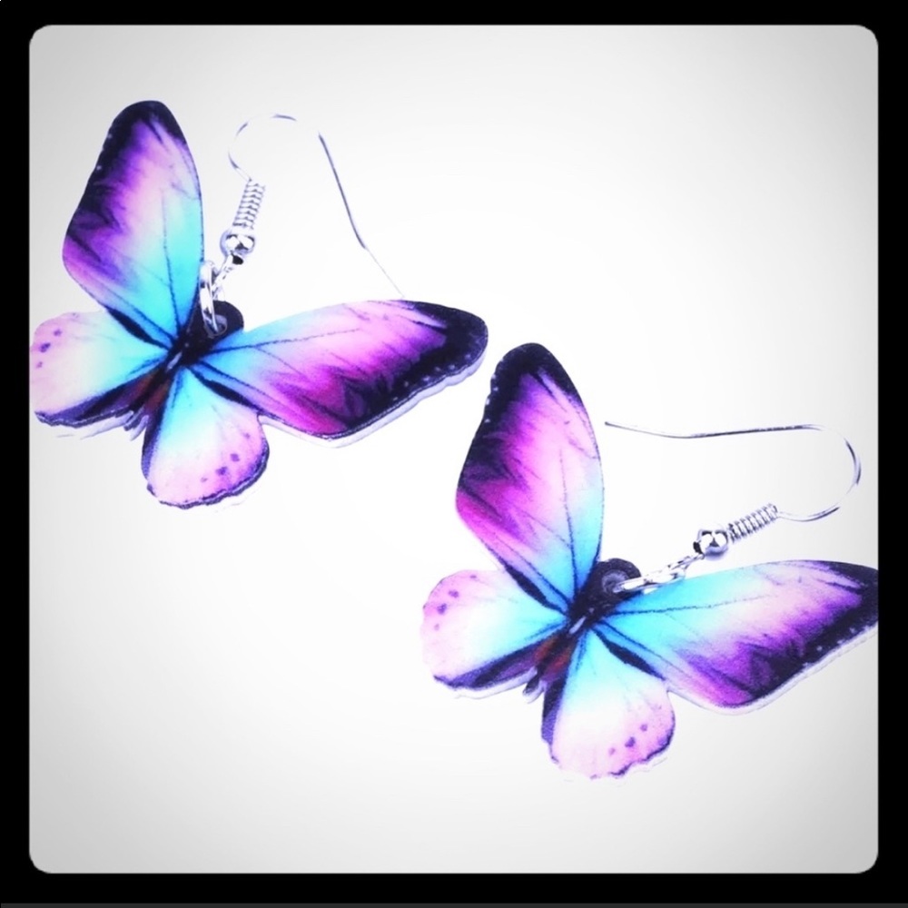 Acrylic Butterfly Earrings